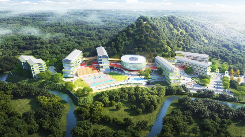 游嬉臺，彩虹環(huán)，育人山房似家還——張家界市特殊教育學校易址新建項目