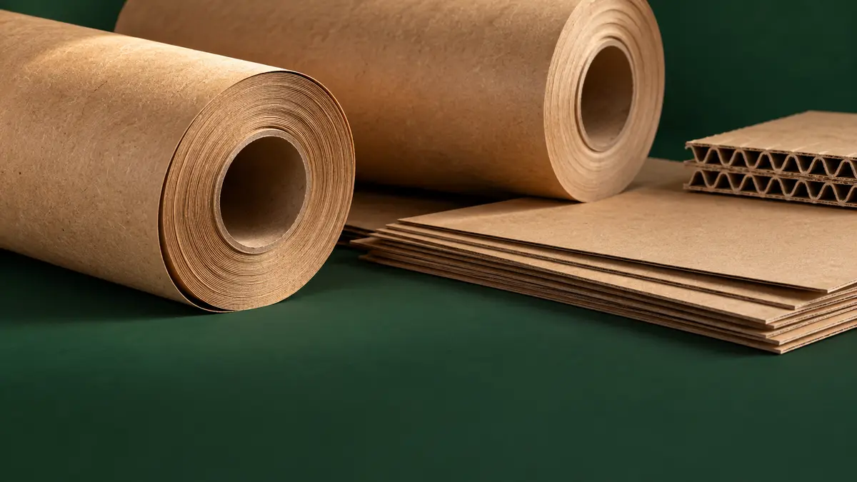 Kraft paper rolls and corrugated cardboard sheets