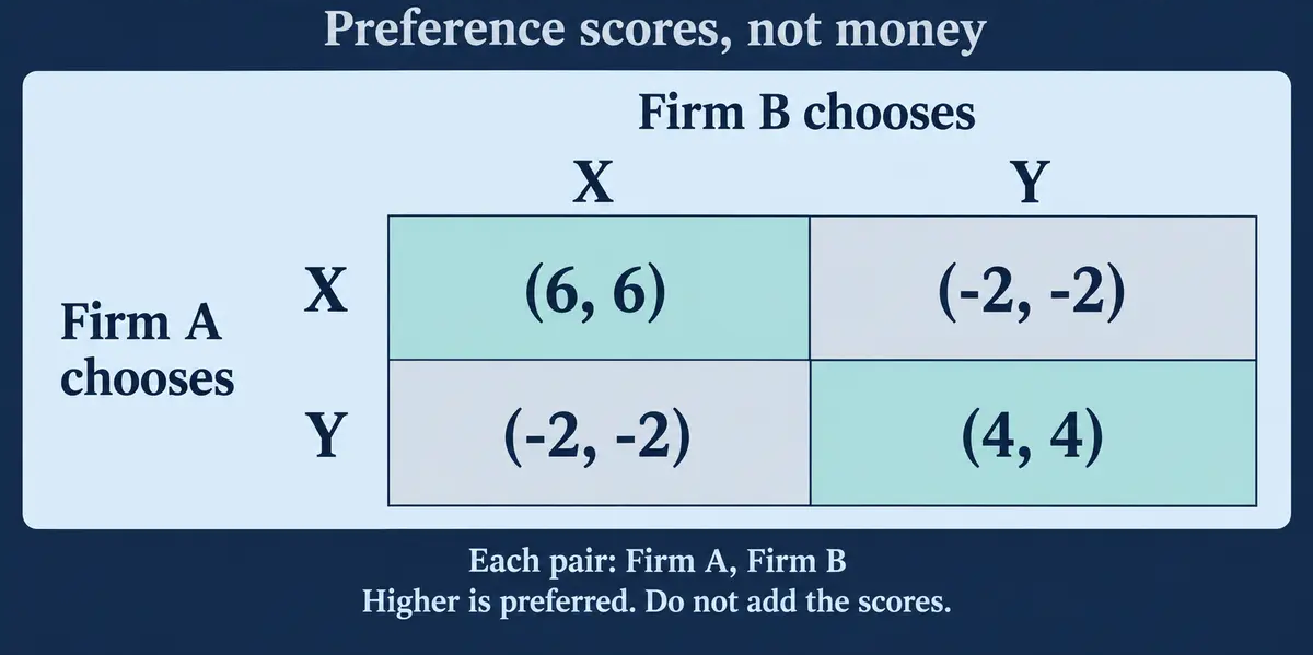 Preference scores for compatible choices Preference scores for compatible choices