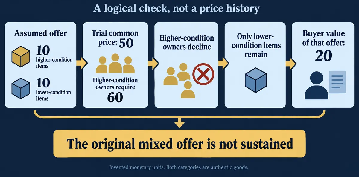 Seller participation at a common price