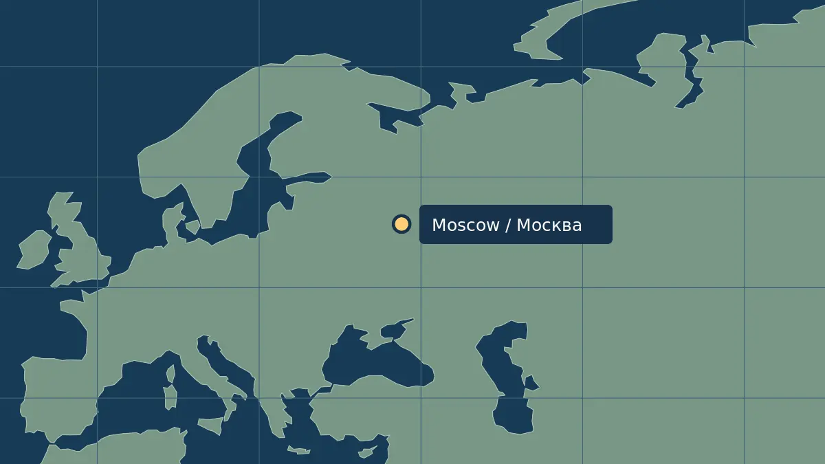 Moscow Moscow on the map