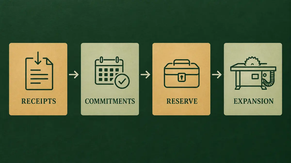Investment planning sequence Planning sequence from receipts to commitments, reserve and expansion
