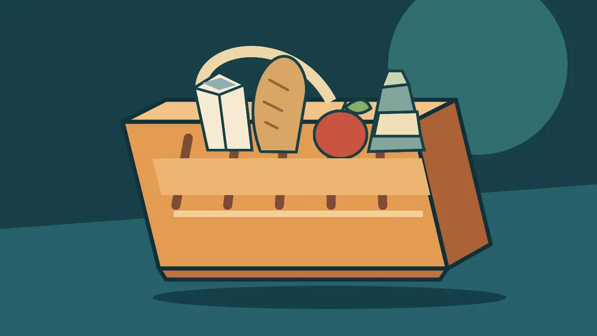 Grocery shopping basket